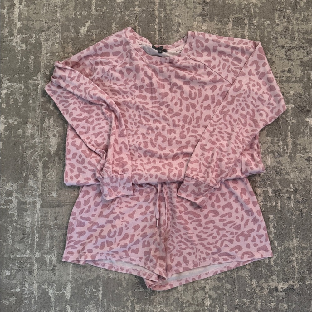 PJ Salvage Pink Leopard Pajama Set